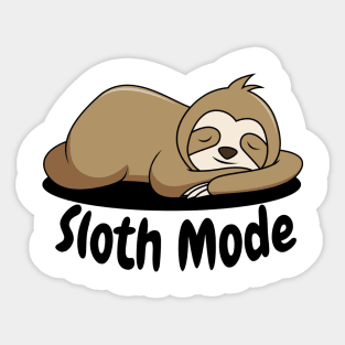 Sloth Mode Sticker